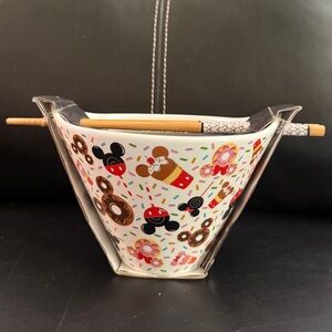 Disney Mickey Mouse Desserts Bowl with Chopsticks